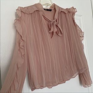 Cream Zara Ruffle Top